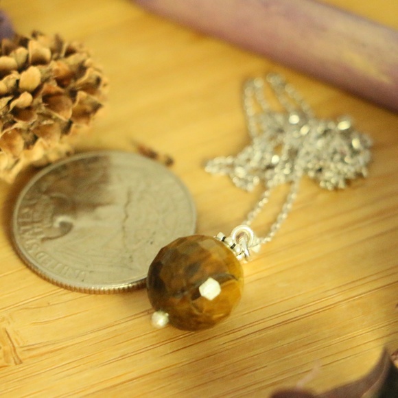 Natural Tiger Eye necklaces 925 Sterling Silver - Picture 5 of 6